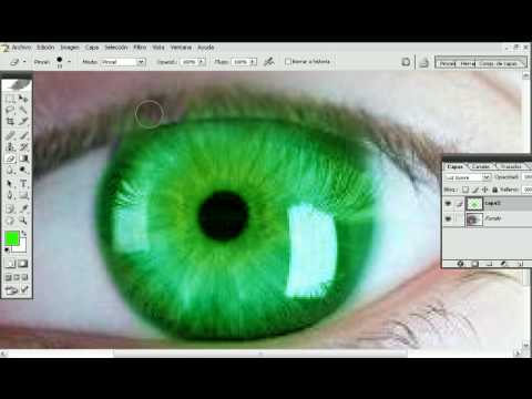 Cambiar color de ojos con PHOTOSHOP fácil y rápido