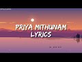 PRIYA MITHUNAM - Karthik ,Shweta Mohan(Lyrics) ADIPURUSH