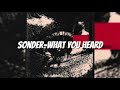 Sonder - What You Heard (Lyrics)