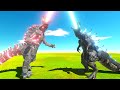 NEW Mechagodzilla vs Godzilla - Animal Revolt Battle Simulator