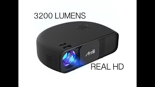 AWESOME ARTLii REAL 720 HD Projector - 720p Native - Play PS4, Movies on 150 inch screen