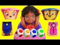 Learning Colors for Kids with Paw Patrol Baby CeCe Doc McStuffins Bath Paint Sparkle Spice