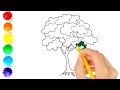How to Draw Tree Step by Step Easy For Kids|Tree🌳Drawing For Kids Easy
