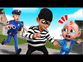 Policeman Rescue The Baby and Keeps Everyon Safe | Funny Songs & Nursery Rhymes | Rosoo Baby