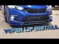 YOFER Front lip install on my 11th Gen 2022 Honda Civic Sport!