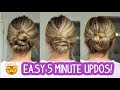 POV YOU HAVE LESS THAN 5 MINUTES TO DO AN UPDO! Here's 3 Easy Updo To Try | Short, Medium, Long Hair
