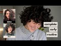 I restored my natural curls with this curly hair routine! (2C/3A curls with curly bangs)