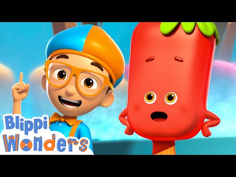 Blippi Wonders Popsicle Ice Cream and More Cartoons For Kids Blippi Animated Full Episodes