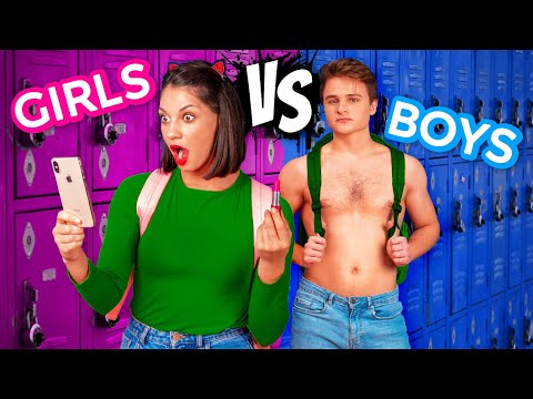 GIRLS VS BOYS Real Differences And Funny Situations by 123 GO 