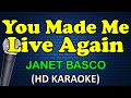 YOU MADE ME LIVE AGAIN - Janet Basco (HD Karaoke)