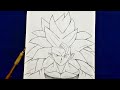 how to draw Goku Super Saiyan SSJ3 | Dragon Ball | Goku step by step easy