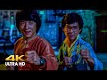 Thomas (Jackie Chan) and David (Yuen Biao) vs. Thugs (Benny Urkides and Keith Vitali)