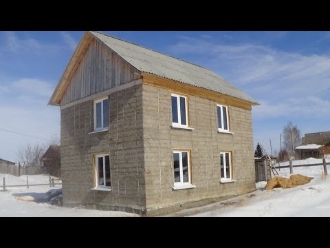 Построить дом из опилкобетона своими руками видео