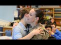 Military mom surprises sons at school after deployment