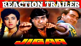 Jigar 1992 | Reaction | Trailer & Review | Ajay Devgn | Karisma Kapoor | Hindi Bollywood Movie