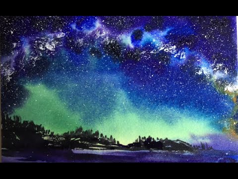 Как нарисовать звёздное небо поэтапно Как нарисовать звёздное небо поэтапно
