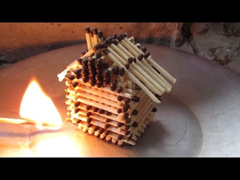Как сделать из спичек с клеем дом Как сделать из спичек с клеем дом