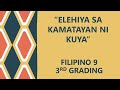 ELEHIYA SA KAMATAYAN NI KUYA|TULA|ARALIN SA FILIPINO|3RD GRADING