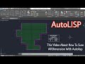 How to sum all dimensions with Autolisp in AutoCAD.