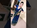 Sexy bhabi in hot blue saree beauty