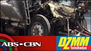 DZMM TeleRadyo: Trak sumalpok sa sinusundang trak; 1 patay, 1 kritikal