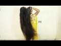 Ritika Extra Thick Long Tresses with Big Bun Fall While Playing