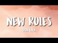 Dua Lipa - New Rules (Lyrics - MEMORY LYRICS)