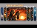Animated CSS Flex Card using HTML & CSS only #html #css #effects #cssflex #flex #flexcards