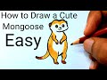 How to Draw a Cute Mongoose Easy Step by step