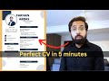 How to make Perfect CV in 5 minutes | Canva