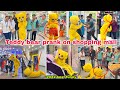 Teddy bear prank on big shopping mall 😂🤣public crazy reaction | funny reaction. #teddyboy #01team