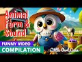 Learn Farm Animals Names and Sounds | Educational Video for Kids | Little Owl Luna Farm EP.1