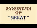 Synonyms of GREAT | Synonyms of AMAZING