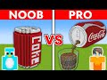 NOOB vs PRO: COCA COLA House Build Challenge in Minecraft