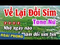 Về Lại Đồi Sim Karaoke Nhạc Sống TONE NỮ | Hoài Phong Organ
