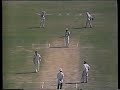 Danny Morrison to Javed Miandad. Bouncer , Bouncer, Inswing Yorker. LBW Out
