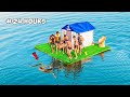 Living 24 Hours In Floating House On Water - Challenge