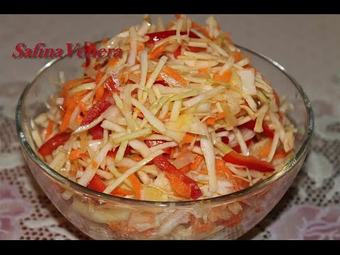 салат с капустой морковью и болгарским перцем с уксусом салат с капустой морковью и болгарским перцем с уксусом