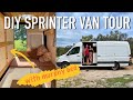 VAN TOUR Sprinter Layout + Murphy Bed. DIY Build | VAN LIFE Australia