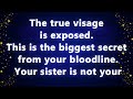 The true visage is exposed  This is the biggest secret from your bloodline  Your sister is not your