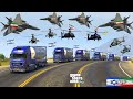 Irani Fighter Jets, Drones & War Helicopter Attack on Israeli Second Oil Convoy in Jerusalem - GTA 5
