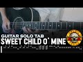 Tab Sweet Child O' Mine (Guns N' Roses) - Acoustic Guitar Solo