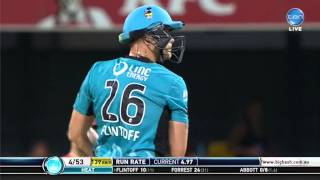Andrew Flintoff's batting frustration captured by microphone in BBL04 cricket match