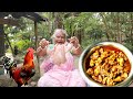 COUNTRY CHICKEN curry cooking and eating by a santali old couple||rural village India/GRANDMOTHER
