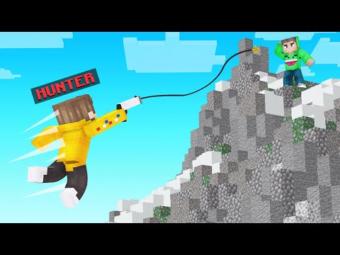 GRAPPLE HOOK Hunters VS Speedrunner In Minecraft 