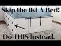 How to build a bed with drawers for almost FREE...Ikea Brimnes hack.