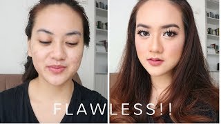 BIKIN MAKEUP FLAWLESS DI MUKA BERJERAWAT - Flawless Mauve Glam Make up Tutorial with Acne Cover