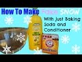 HOW TO MAKE FAKE SNOW With Baking Soda and Hair Conditioner Family Fun activities