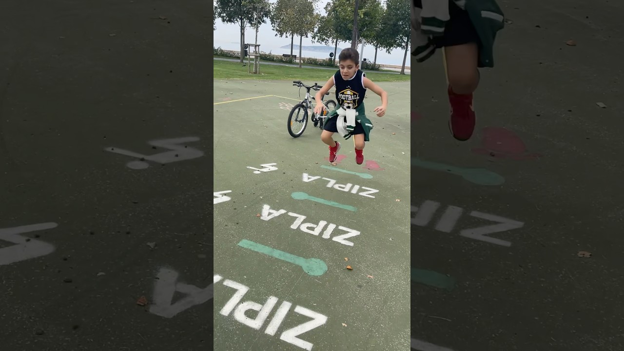 Kaç saniyede bitirirsin? 😂 seksek oyunu zıpla koş çömel parkuru bitir!   #youtubecreatorcommunity