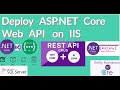 How to Deploy ASP.NET Core Web API on IIS Windows Server || Deploy ASP.NET Web API on IIS .NET 7.0